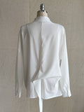 Demore Wrap Collar Shirt Blouse