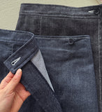 Perroche Stitch Denim Wrap Banding Skirt