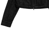 Dobby Black Denim Crop Jacket