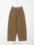 Femo back banding brushed cotton wide pants