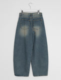 Henville Washing Denim Balloon Wide Pants