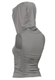 Hooded High Neck Sleeveless