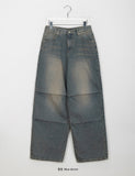 Haneun Parachute Wide Denim Pants