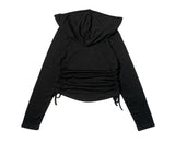 Defen Hood String Long Sleeve T-shirt