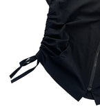 LOUD SHIRRING ZIP-UP