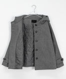 Zentiki Hood Quilted Short Coat Jacket