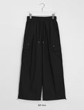 Hentin banding string wide cargo pants