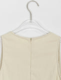 Fanati pocket pin tuck flare long one piece