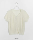 Hitu Summer Openwork Knit Short Sleeve Cardigan