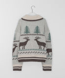 Hitori Two Way Nordic Zip-up Cardigan