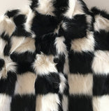 Alice Chess Fur Jacket