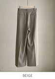 Cento Two-Pin Tuck Wide Straight Slacks