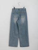 Gomibe Washed Denim Wide Pants