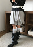 (WOOL) VOLUME TUCK SKIRT