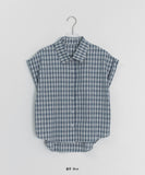 Hinbo Summer Check Roll-up Short Sleeve Shirt