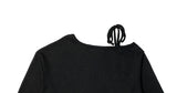 Leaven Off Slit Ribbon Crop Knit