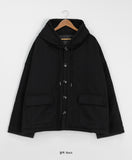 Enconi Wool Quilted Hooded Half Coat