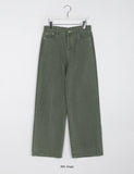 Elko Color Pigment Washing Wide Cotton Pants