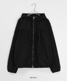 Hetenin Two-Way String Shirring Hood Wind Jumper