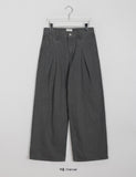 Gills pin tuck color wide pants