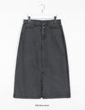 Kiomi slit cotton long skirt