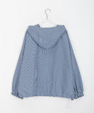 Hakona Check String Hood Wind Jumper