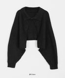 Himins wool collar bolero cardigan