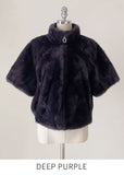 Benuz Eco Fur Mink Semi Polar Zip-Up Jacket