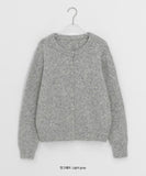 Gelte Wool Round Knit Cardigan