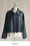 Kellyanne Collar String Leather Jacket