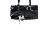 Hard Square Leather Belt Shoulder Bag