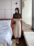 Hoyren Flap H-Line Long Skirt