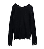 VINTAGE DAMAGE V-NECK KNIT