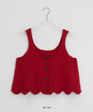 Heildeen Button Punching Knit Bustier