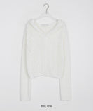 Elle Summer Boucle Knit Hood Cardigan