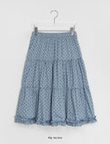 Hihot Dot Frill Tiered Nylon Skirt