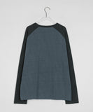 Eluki pigment color matching printing long sleeve tee