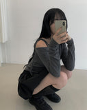 Cesi Slit Bustier T-shirt Set