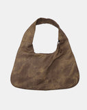 Pomu Croissant Cut Leather Hobo Shoulder Bag