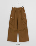 Hedind diagonal cargo wide pants