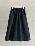 Dier Flower Jacquard Banding Flare Skirt
