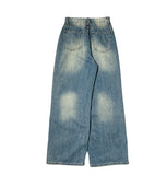 Aker Hood Washing Wide Denim Pants