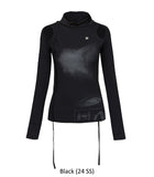 Cut-out Turtleneck Long Sleeve