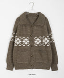 Accu Nordic Wool Mix Color Cardigan