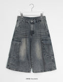 Gus Denim Cargo Bermuda Pants