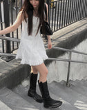 Husi Lace Ribbon Bustier One Piece