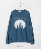 Yoniko Cat Printed Sweatshirt