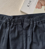 Perroche Stitch Denim Wrap Banding Skirt
