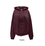 LOG BUTTON BRUSHED HOOD ZIP-UP