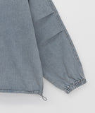 Hamase two-way denim biker field over jacket